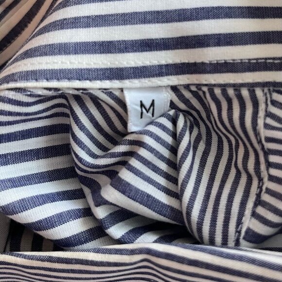 Dolce & Gabbana Men Top Blue Dress Shirt Striped Patterned Button Up Size Medium - Picture 7 of 7